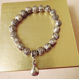 (EVERYTHING MUST GO- 5/$10) NEW HANDMADE PLATED SILVER BRACELET